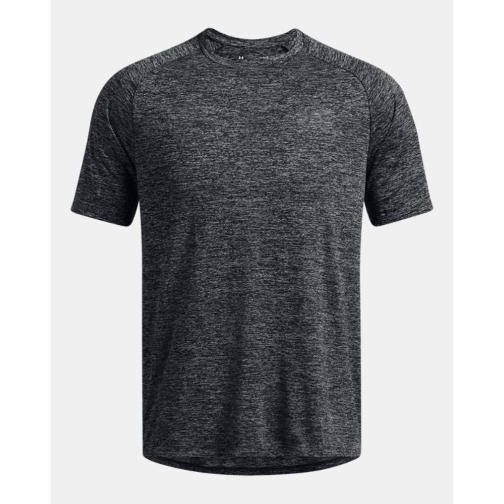 Under Armour Mens Tech 2.0 Short‎ Sleeve T-Shirt Black White Heather Space Dye